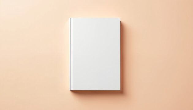 Plain white hardcover book with dust jacket ready for custom design. This blank book mock up is perfect for authors, publishers, or designers to visualize cover art.