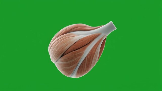 A single garlic bulb on a green background