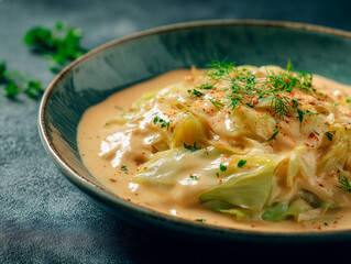 Cabbage cream soup is a staple of the keto diet and nutrition.