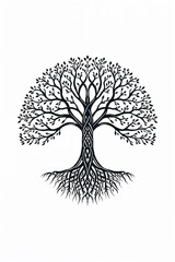 Graphic depiction of the tree of life with a Celtic pattern