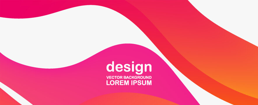 Abstract Colorful Wave Background with Pink Magenta and Orange Gradient. Modern concept for graphic design, background, web design, poster, banner, book, slideshow.
