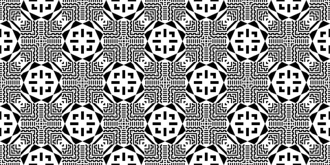 Seamless Transparent Art Deco Geometric Pattern Template