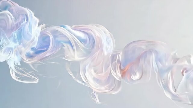 Abstract Swirls of Iridescent Fluid Motion.