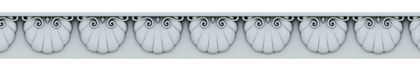 Coquilles ornamental 3d pattern decoration