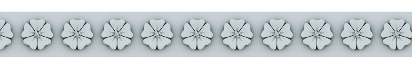 Flower ornament five leafs ornamental 3d pattern decoration