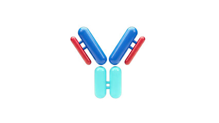 Obraz premium 3D Model of an Antibody Structure
