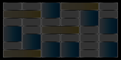 Futuristic transparent glass Bento Grid frames for website landing page. Digital banners UI templates design

