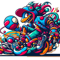 Graffiti style character vector