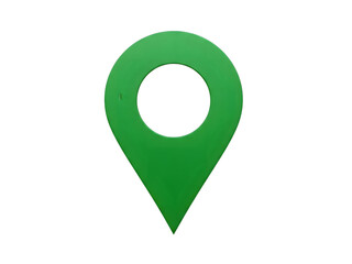 A bright green map location marker icon centered on a black background representing navigation or geographic positioning