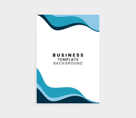A clean business template featuring dynamic blue and navy liquid waves. Ideal for modern corporate profiles, annual reports, and creative flyers.