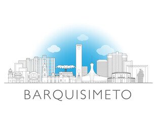 Barquisimeto Venezuela cityscape illustration skyline drawing