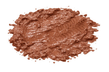 Mud splatter with shoe footprint creating a textured brown track, messy soil element on transparent background