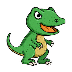 Fototapeta premium cartoon of cute dino