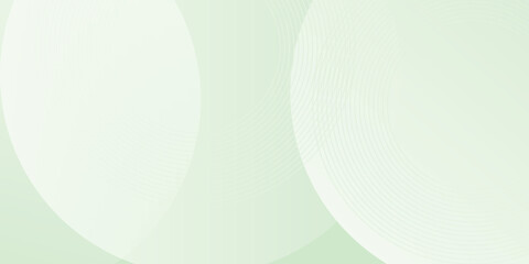 Minimalist soft Abstract Background in Gradient green and white Tones with Circles. Circle effect style geometric, abstract background.