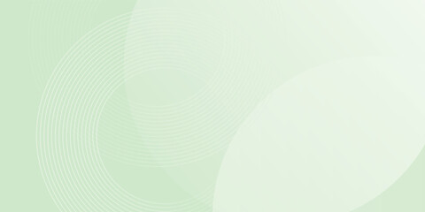 Minimalist soft Abstract Background in Gradient green and white Tones with Circles. Circle effect style geometric, abstract background.