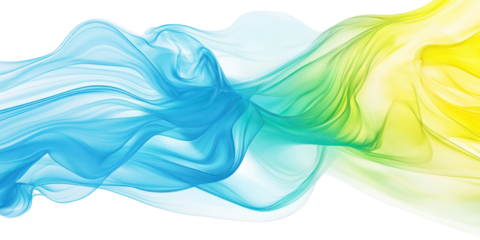 Turquoise blue lime yellow bright modern palette smooth gradient on transparent background