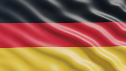 Obraz premium Germany Flag Full Screen, 3D Rendered National Flag Background