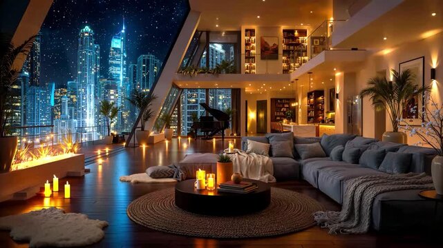 living room with a window
