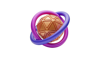 Geometric Sphere with Interlocking Rings