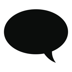 Black blank empty speech bubble icons vector set isolated on white. Graphic collection of thought clouds and dialog boxes template for chat communication message design and comic illustration element