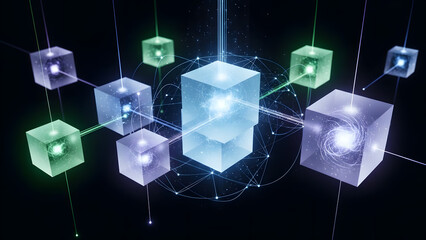 Quantum Computing Futuristic Technology Concept