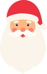 A happy cartoon Santa Claus with a white beard and red hat carrying a Christmas gift bag for a merry winter holiday celebration vector