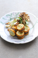 ズッキーニの肉挟み