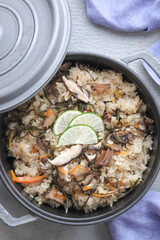 トコブシの炊き込みご飯