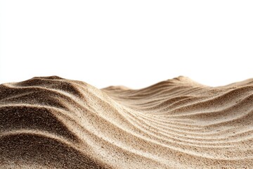 Sand dunes against white background