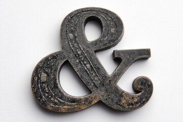 Dark metal ampersand