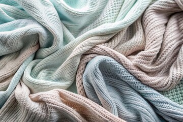 Soft, Textured Knitwear in Pastel Hues A Luxurious Collection of Woven Fabrics