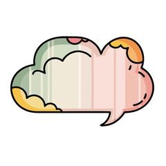 Vibrant cartoon speech bubble for creative communication