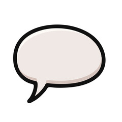 Blank speech bubble on black background for comments