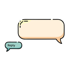 Speech bubbles for communication and feedback exchange