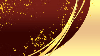 Japanese paper, gold leaf, and gold background