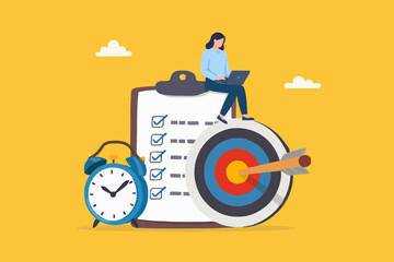 Work Plan And Goals Concept