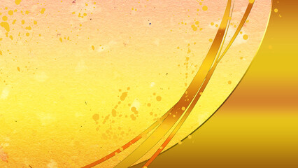 Japanese paper, gold leaf, and gold background