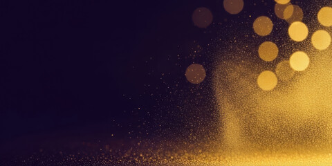 Blurry background bokeh blurred gold light black abstract bling shimmer dust glow sparkle elegant studio glamour luxury glitter dreamy magic festive celebration art design minimal