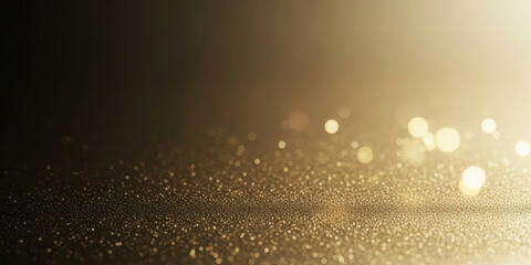 Black gold abstract light background with blurry blurred bokeh bling effect create elegant sparkle and shimmer on soft surface glow dreamy luxury festive atmosphere