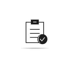 clipboard with check mark icon vector illustration