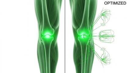 A medical illustration of human knee anatomy