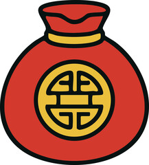 Red Envelope with Prosperity Symbol.