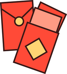 Red Envelopes with Gold Seals.