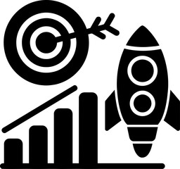 Rocket Launching Towards Target Success.