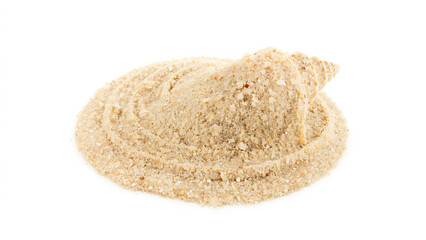 Pile of Brown Sugar on White Background