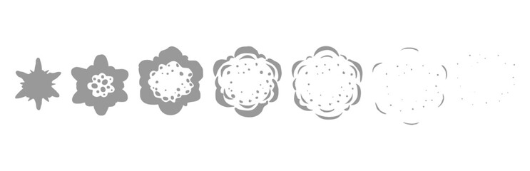 Smoke Explosion Sequence on White Background © babymonzta