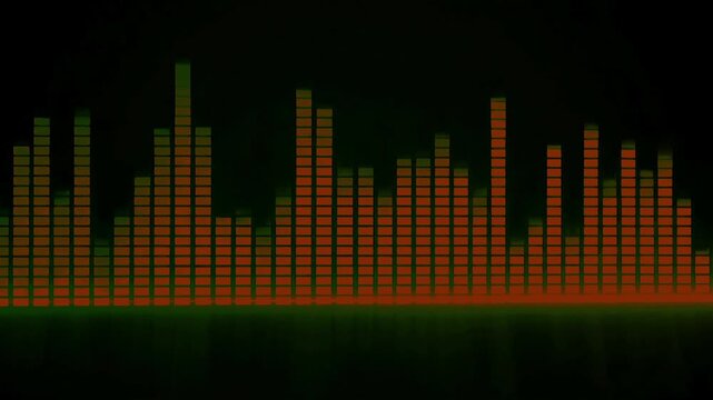 Vibrant Digital Audio Equalizer Displaying Dynamic Sound Frequencies and Visual Harmony