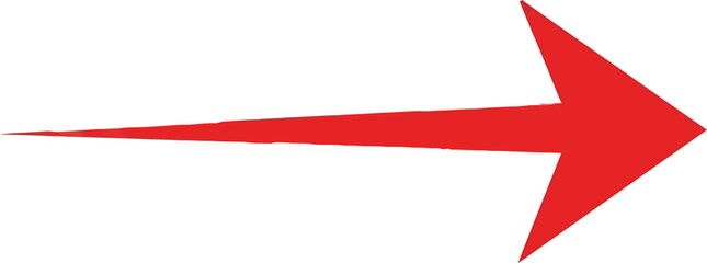 Obraz premium Red Arrow Pointing Right Isolated on Transparent Background