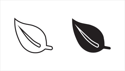 ecology green leafs icon set on background	
