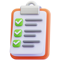 3D Checklist Icon